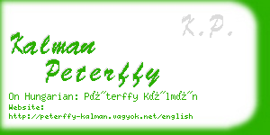 kalman peterffy business card